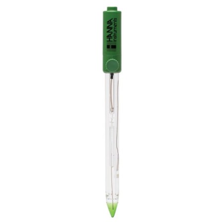 HI1053P pH Electrode with Conical Tip, Glass Body, Triple Ceramic Double Junction, BNC + Pin Connector | EnvMart
