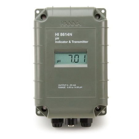 HI8614LN pH Transmitter with 4-20 mA Output, LCD, IP65 Water-Resistant | EnvMart