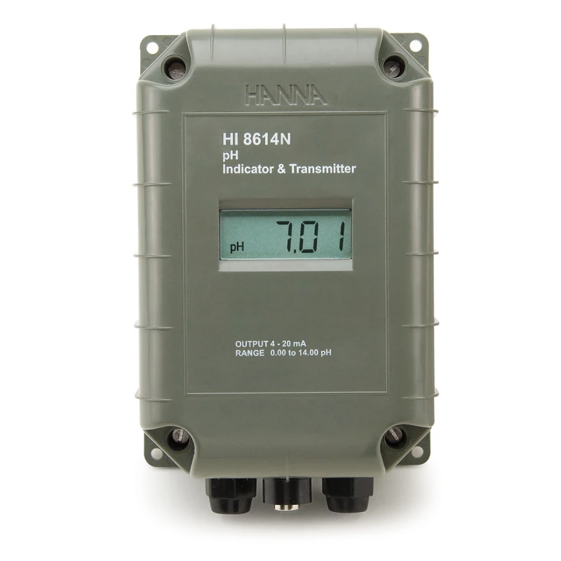 HI8614LN pH Transmitter with 4-20 mA Output, LCD, IP65 Water-Resistant | EnvMart