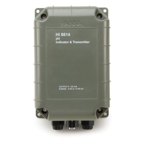 HI8614N pH Transmitter, 4-20 mA Galvanic Output, Water-Resistant, IP65 | EnvMart