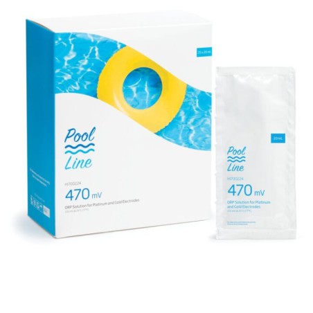 Pool Line 470 mV ORP Test Solution HI700224P 25x20 mL Sachets | EnvMart