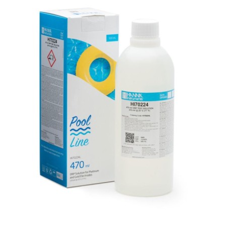 Hanna HI70224L 470 mV ORP Test Solution 500 mL | Pool Line ORP Calibration | EnvMart