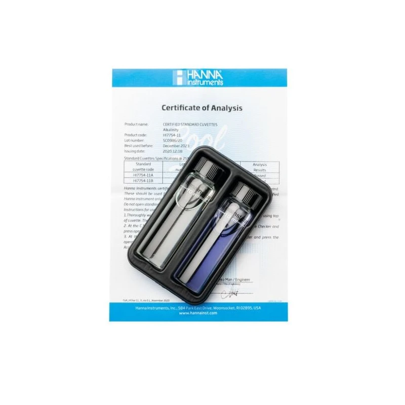 Pool Line Alkalinity Checker HC Calibration Check Set HI7754-11 | Pool Water Colorimeter Standard | EnvMart