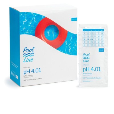 HI700044P Pool Line pH 4.01 Buffer Sachets 25 x 20 mL ±0.02 pH Calibration | EnvMart