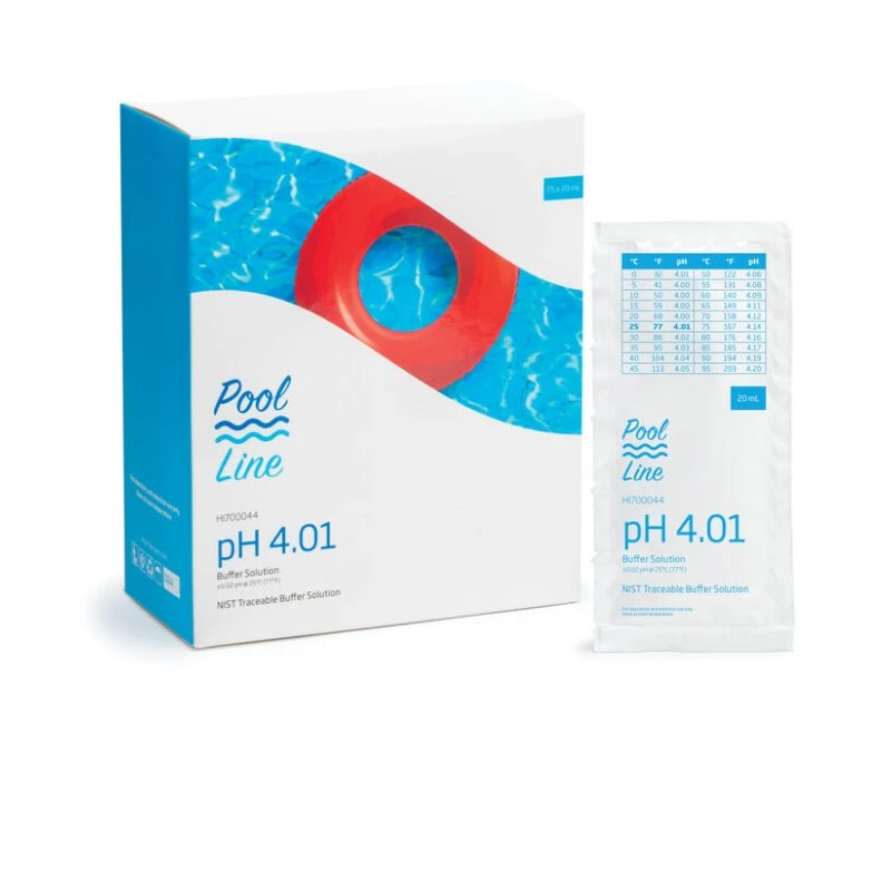 HI700044P Pool Line pH 4.01 Buffer Sachets 25 x 20 mL ±0.02 pH Calibration | EnvMart