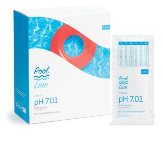 Pool Line pH 7.01 Buffer Sachets HI700074P Calibration Solution 25 × 20mL, ±0.02 pH Accuracy | EnvMart
