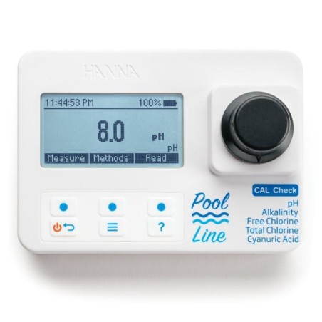 Pool Line HI971044 Portable Photometer for pH, Chlorine, Cyanuric Acid, Alkalinity | EnvMart