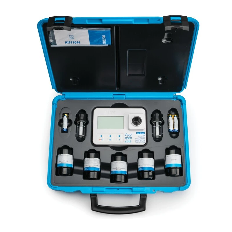 Pool Line HI971044 Portable Photometer for pH, Chlorine, Cyanuric Acid, Alkalinity | EnvMart
