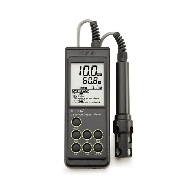 HI9147-15 Portable Galvanic Dissolved Oxygen Meter, 0.00–50.00 ppm, 15m Cable | EnvMart