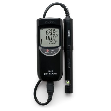 HI991301 Portable Waterproof pH/EC/TDS Meter, Multi-Parameter, High Range, EnvMart
