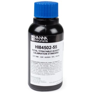 Pump Calibration Standard HI84502-55, Titratable Acidity Mini Titrator, 120 mL Bottle | EnvMart
