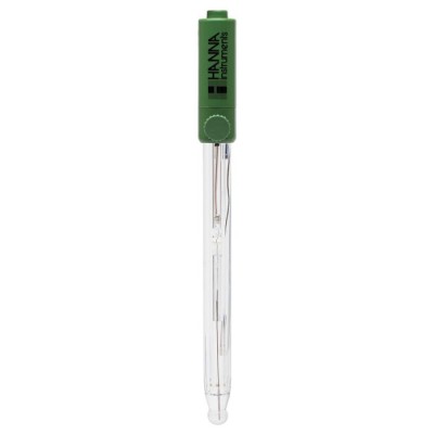 Refillable Double Junction pH Electrode HI1043P, Glass Body, High Temp, BNC + Pin | EnvMart