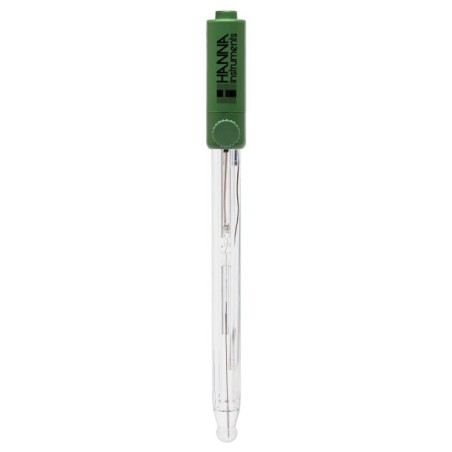 Refillable Double Junction pH Electrode HI1043P, Glass Body, High Temp, BNC + Pin | EnvMart