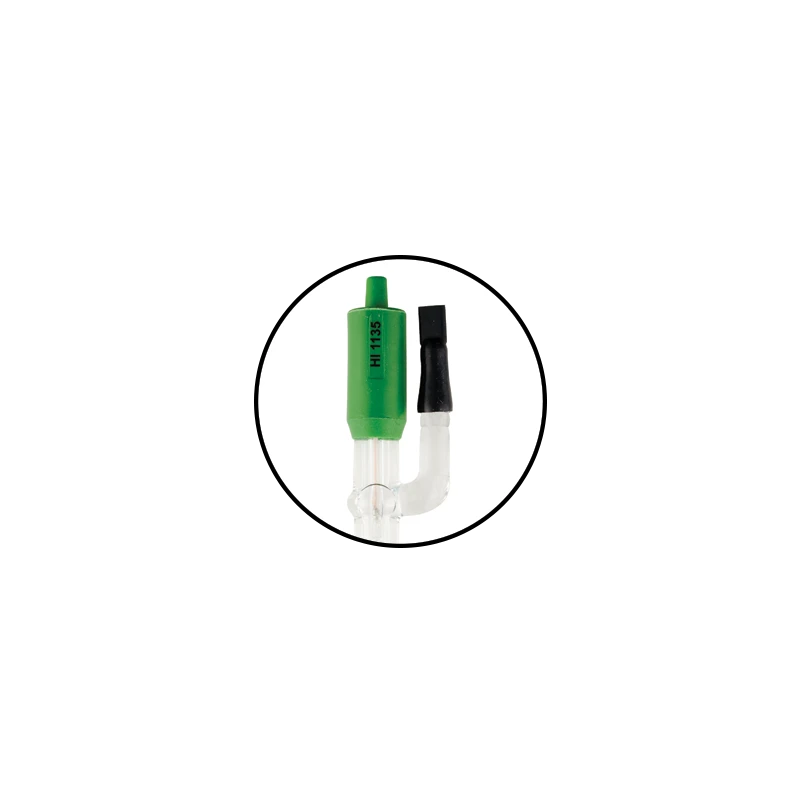 HI1135B Refillable pH Electrode with Side Arm, Double Junction, Glass Body, BNC Connector | EnvMart
