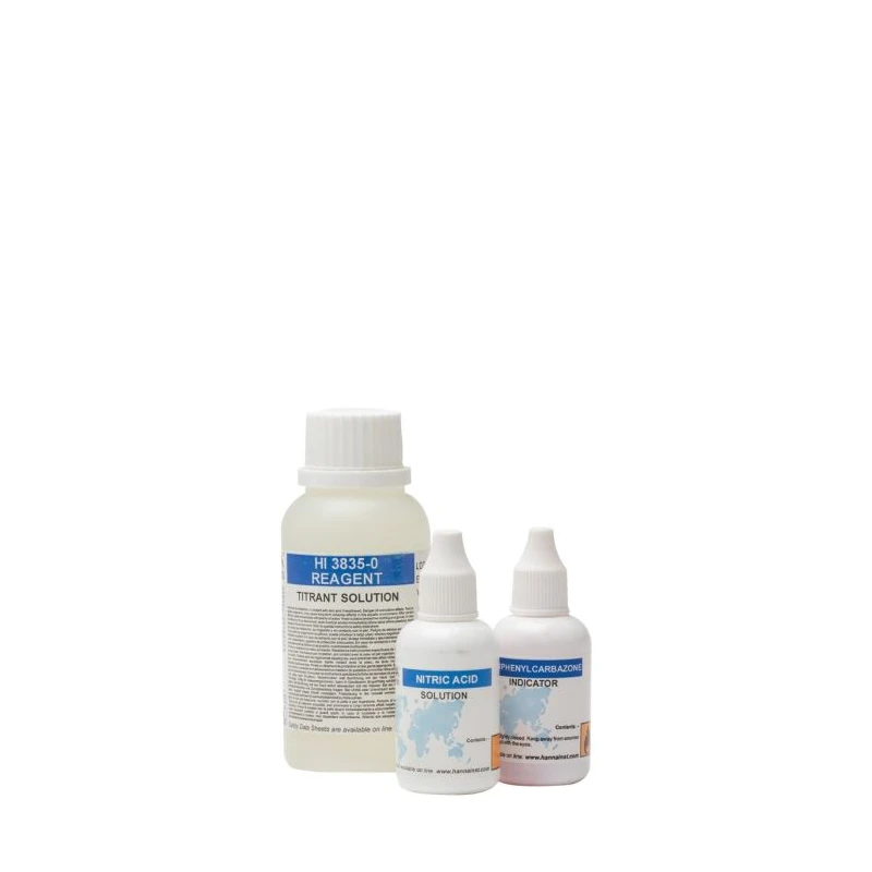 Salinity Chemical Test Kit Replacement Reagents HI3835-100, 110 Tests, Mercuric Nitrate | EnvMart