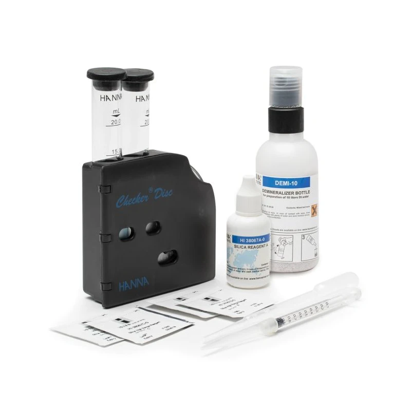 Silica Chemical Test Kit HI38067, 0–800 mg/L, Checker Disc, 100 Tests | EnvMart