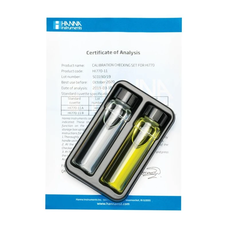 Silica High-Range Checker HC Calibration Set HI770-11 | 0–200 ppm | Certificate of Analysis | EnvMart