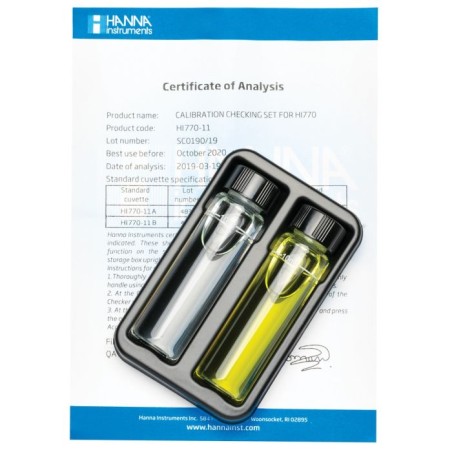 Silica High-Range Checker HC Calibration Set HI770-11 | 0–200 ppm | Certificate of Analysis | EnvMart
