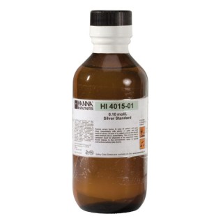 Hanna Instruments HI4015-01 Silver ISE 0.1M Standard Solution 500 mL Bottle | EnvMart