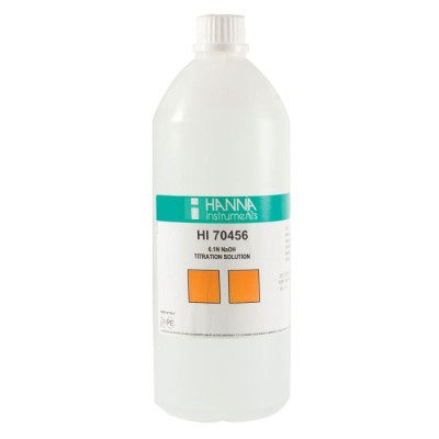 Hanna HI70456 Sodium Hydroxide 0.1N Titrant Solution, 1L for Lab Titrations | EnvMart