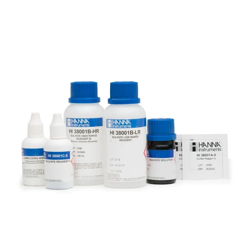 Sulfate (Low and High Range) Test Kit Replacement Reagents HI38001-10, 100 Tests | EnvMart