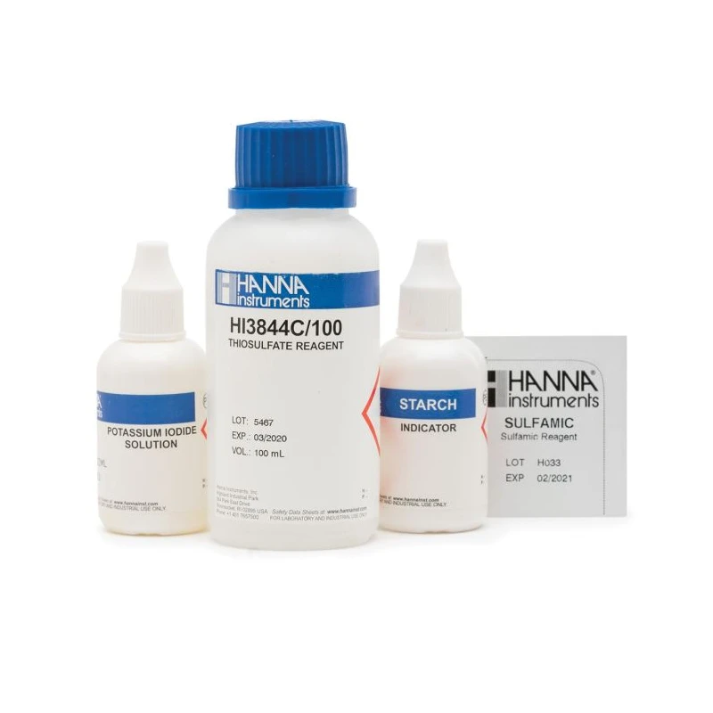 HI38023-100 Total Chlorine Extended Range Test Kit Replacement Reagents, 100 Tests | EnvMart