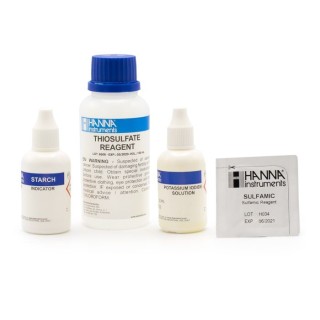 Total Chlorine High Range Test Kit Replacement Reagents HI38022-100, 100 Tests, Iodometric | EnvMart