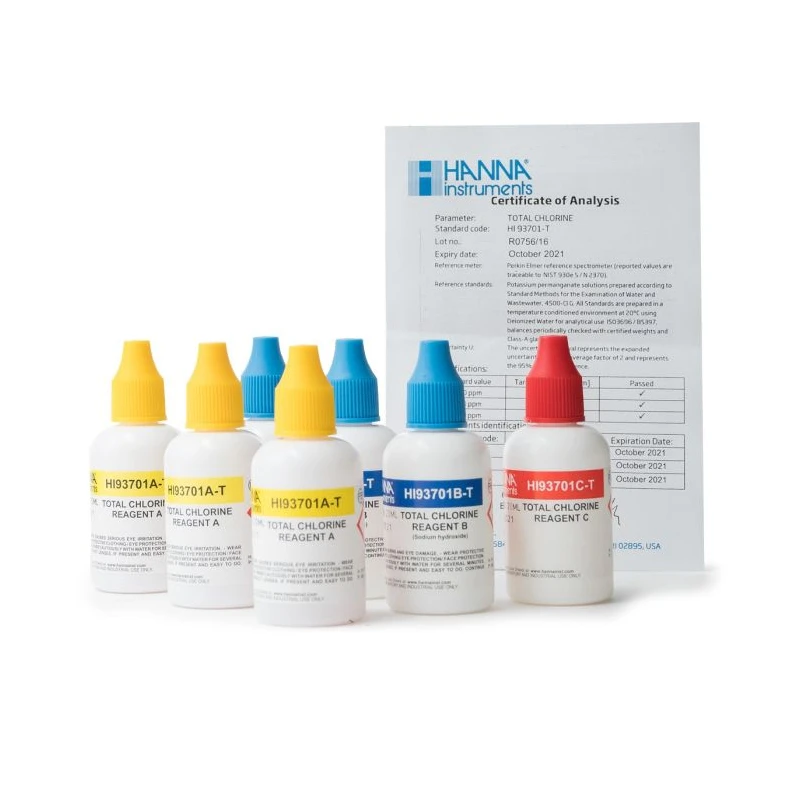 HI93701-T Total Chlorine Liquid Reagents 300 Tests, Dropper Bottles, For Photometers | EnvMart