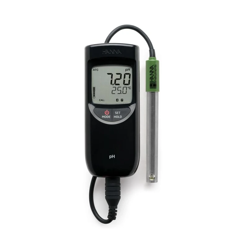 HI991001 Waterproof Portable pH/Temperature Meter, Dual LCD, Titanium Electrode | EnvMart