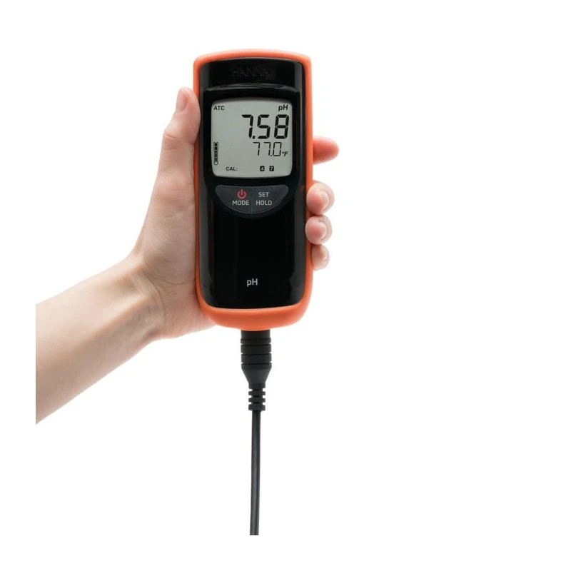 HI991001 Waterproof Portable pH/Temperature Meter, Dual LCD, Titanium Electrode | EnvMart