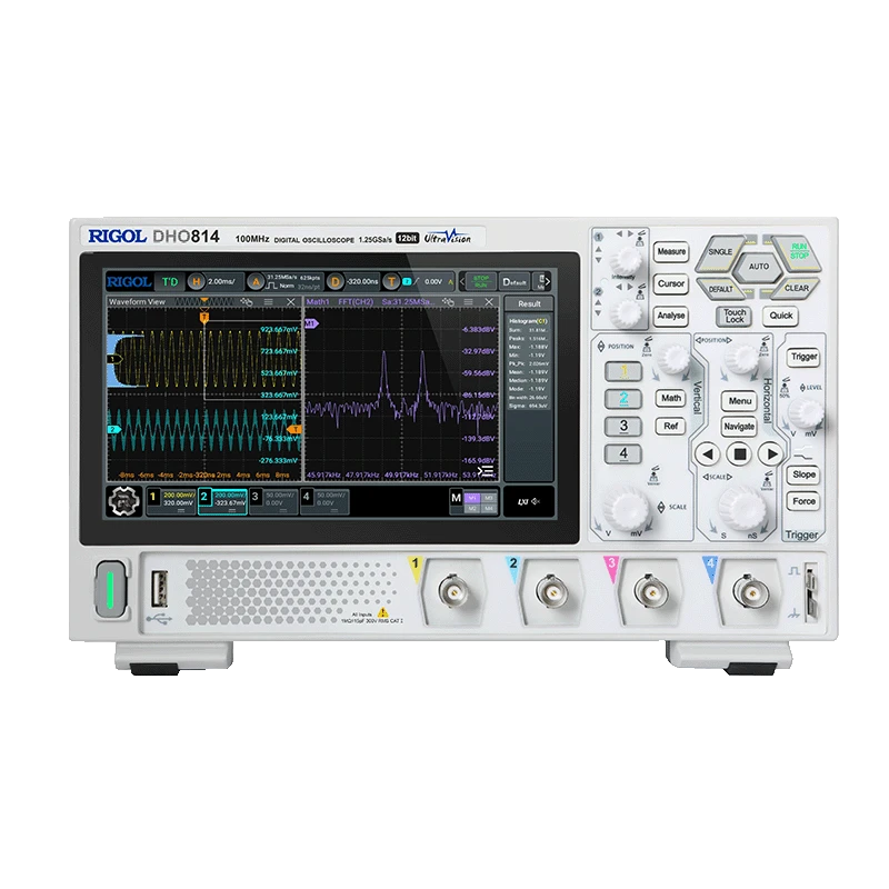 RIGOL DHO800 Series High-Resolution Digital Oscilloscope 12-bit 100 MHz 4 Channels | EnvMart