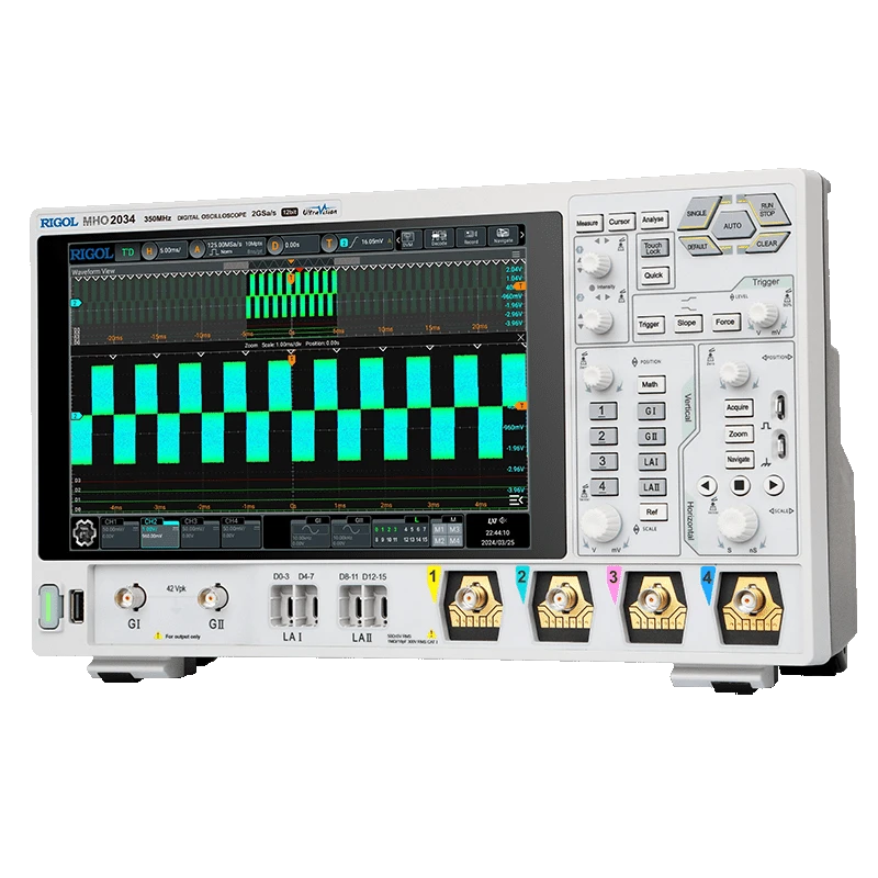 Rigol MHO2000 Series High-Resolution Digital Oscilloscope, 350 MHz, 2 GSa/s, 4 Channel | EnvMart