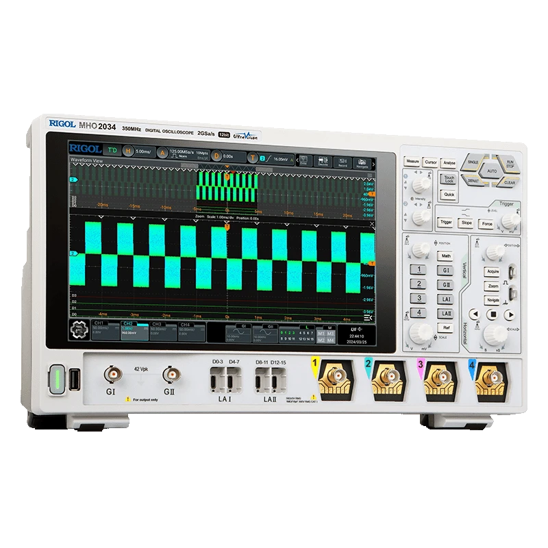 Rigol MHO2000 Series High-Resolution Digital Oscilloscope, 350 MHz, 2 GSa/s, 4 Channel | EnvMart