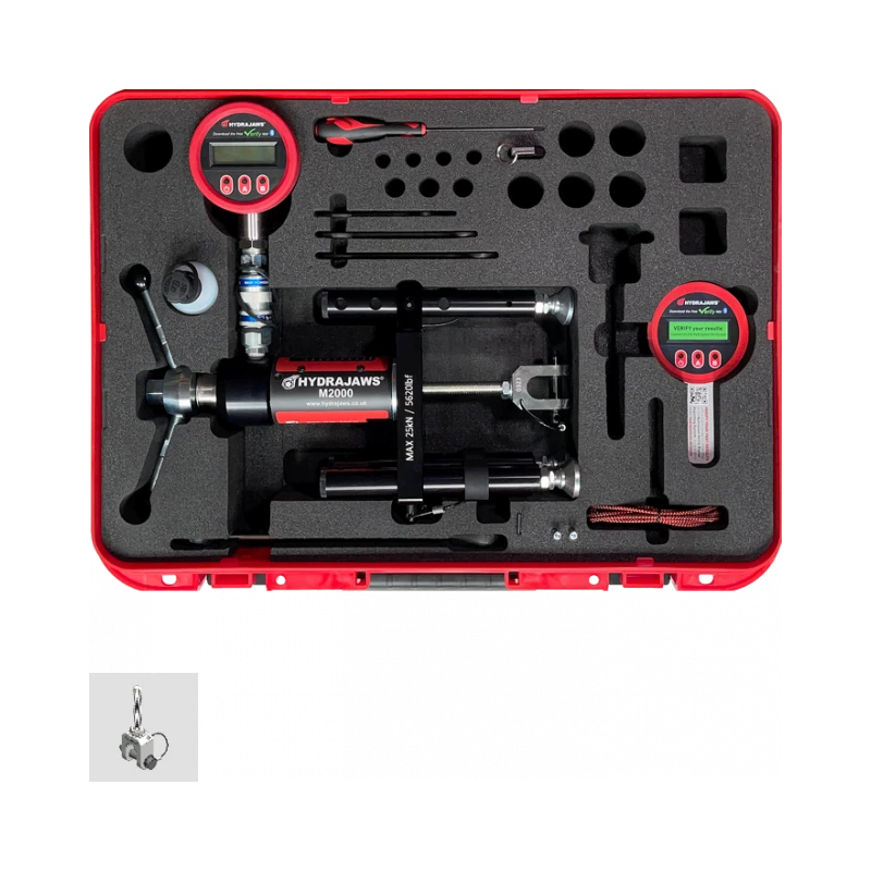 Hydrajaws M2000 Safety Harness Eye Bolt Tester Kit 0–25kN | Analogue/Digital Gauge | Industrial Fall Protection Tester | EnvMart
