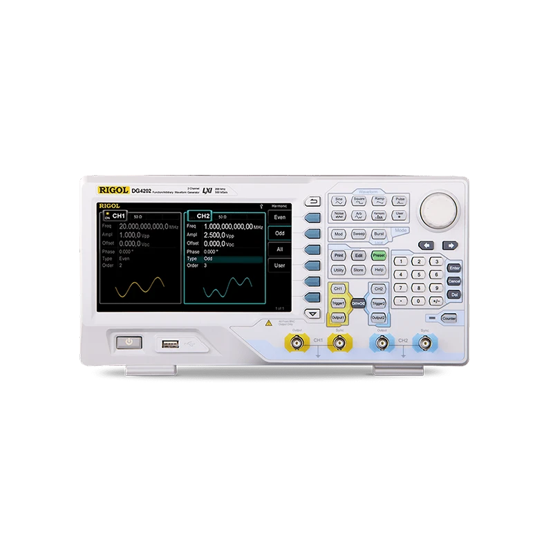 Rigol DG4000 Series Function/Arbitrary Waveform Generator 200 MHz 500 MSa/s Dual Channel | EnvMart