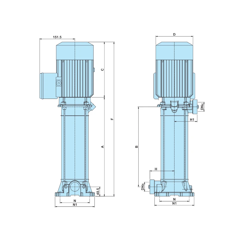 Lubi MVR 4-12 Vertical Multistage Centrifugal Pump 3 HP Single Phase Stainless Steel | EnvMart