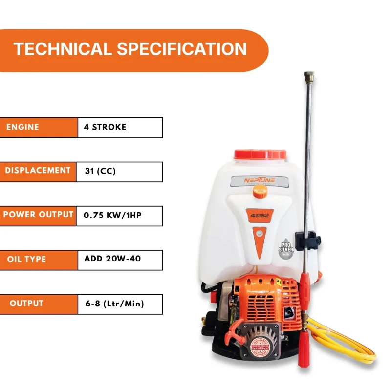 Neptune NF-787 Knapsack Power Sprayer, 4 Stroke Engine 25 L Tank at Best Price