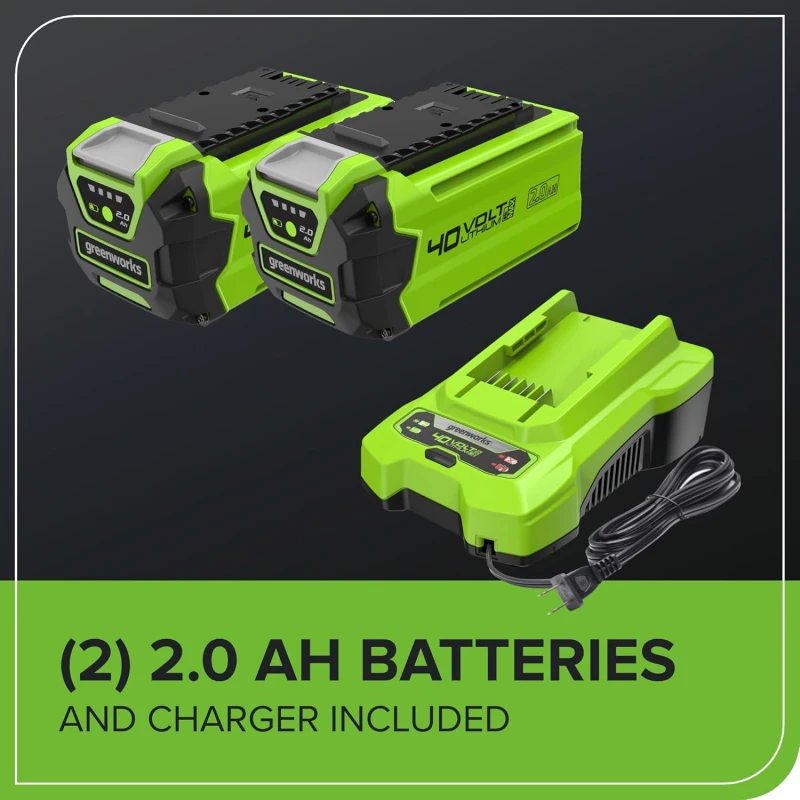 Greenworks 2501907UC Cordless Lawnmower 40V, 35cm, 2x2Ah Batteries, 40L Bag | EnvMart