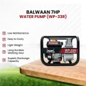 Balwaan Krishi WP-33R 7HP 4 Stroke Gasoline Water Pump Set 3 Inch 212cc 1000 LPM | EnvMart