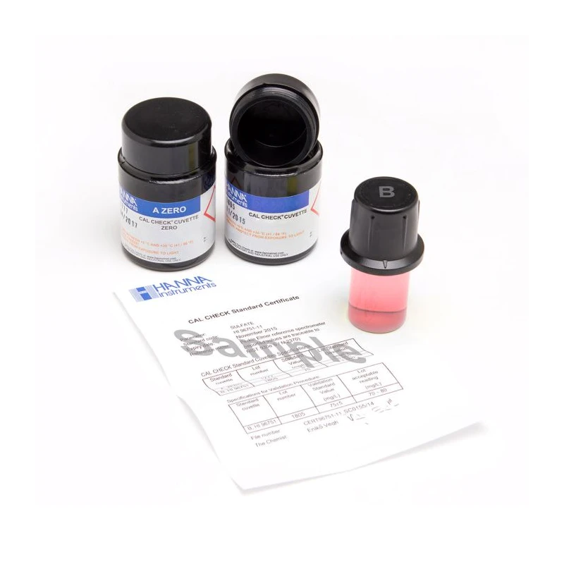 Hanna HI97716-11 Bromine CAL Check Calibration Standards 0.00–10.00 mg/L for Portable Photometers | EnvMart