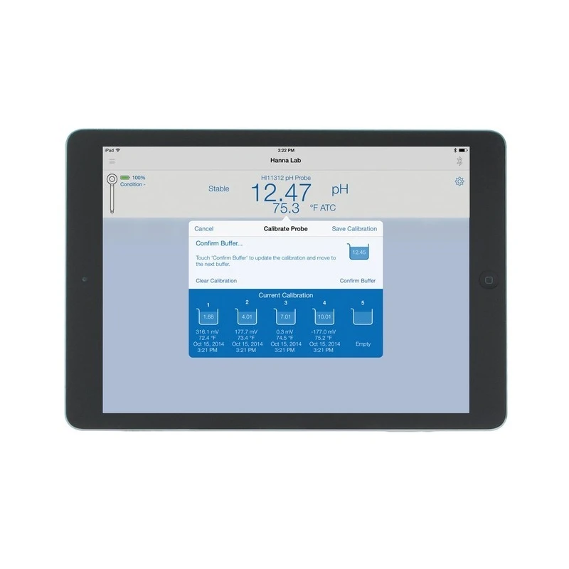 Hanna HI11102 HALO Glass Body Bluetooth pH Electrode, Double Junction | EnvMart