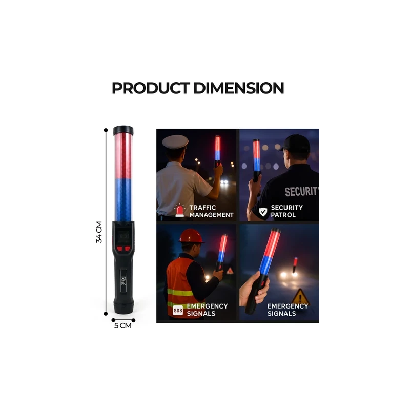 ALC-100 Digital Alcohol Breathalyzer with Traffic Baton Light, 0–400 mg/100 mL BAC, USB Type-C | EnvMart