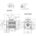 Unicorn 5 HP Three Phase Foot Mounted S4 Duty Induction Motor, 100L | EnvMart
