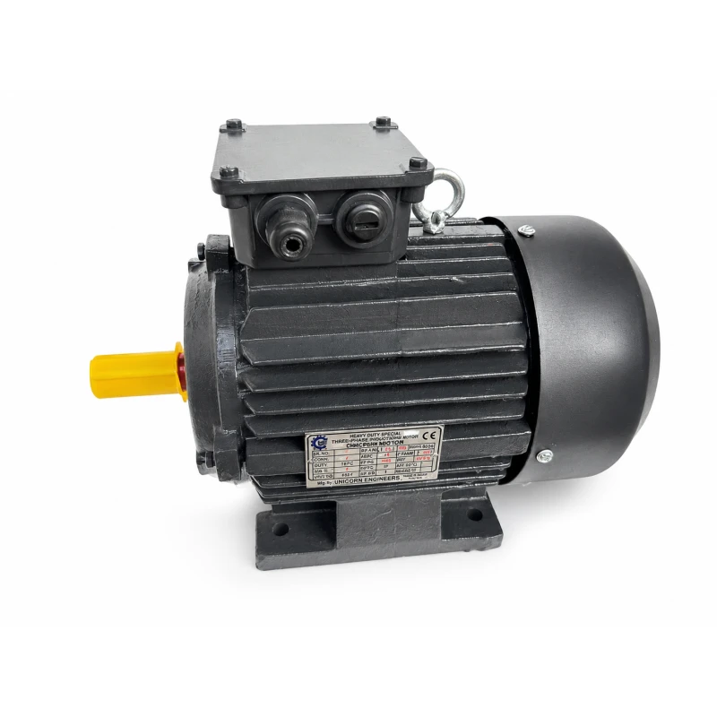 Unicorn 7.5 HP Three Phase S1 Duty Foot Mounted Motor, Frame 132S, 1450 RPM, 380V, IP55 | EnvMart