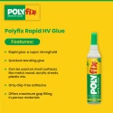 POLYFIX HV Rapid HV Glue 300g Cyanoacrylate, Fast Drying, High Viscosity Adhesive | EnvMart