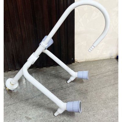 Laboratory Water Tap 3-Way SS Pipe Brass Body Plastic Nobs | EnvMart