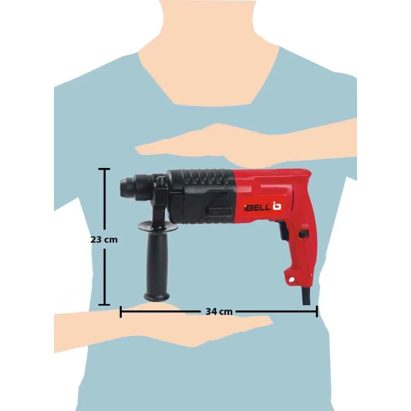 iBELL RH20-23 Rotary Hammer Drill 20 mm 500W SDS Variable Speed | EnvMart