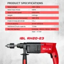iBELL RH20-23 Rotary Hammer Drill 20 mm 500W SDS Variable Speed | EnvMart