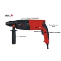 iBELL RH26-24 Rotary Hammer Drill 26mm 800W 220V SDS-Plus 3-Function | EnvMart
