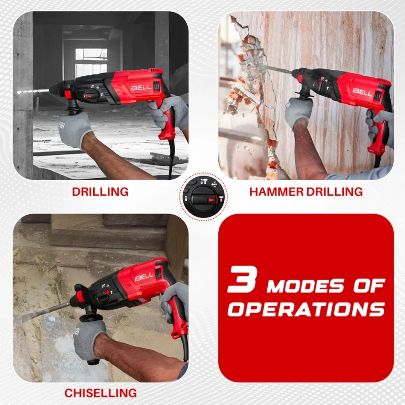 RH 26-26 Hammer Drill 780W SDS Plus 26mm 3J Impact Energy, 900 RPM, 4000 BPM | EnvMart